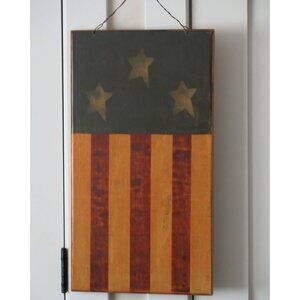 Handmade AMERICANA Wooden Flag Decor